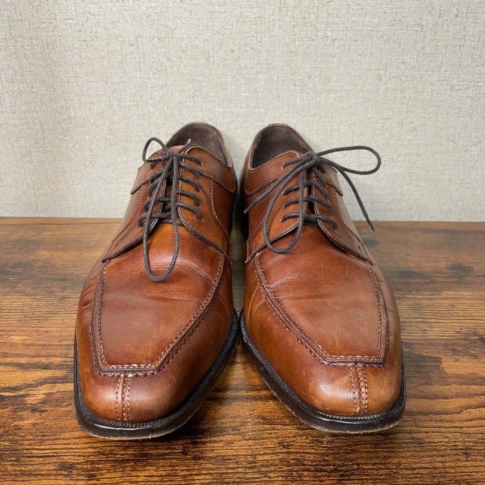 MEZLAN Hundley  II MEN'S BROWN CALFSKIN LACE UP SHOES  SIZE 10 M 73B